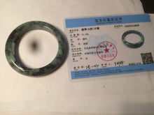 Load image into Gallery viewer, 55.5mm Certified 100% Natural type A dark green/green Jadeite Jade bangle AB68-9800