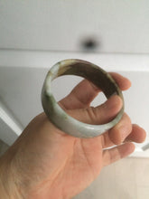 Load image into Gallery viewer, 52mm certified Type A 100% Natural sugar brown/red/green/white oil painting style square Jadeite Jade bangle D3-2745