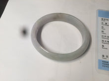 Load image into Gallery viewer, 52mm Certified 100% natural Type A light green/purple oval jadeite jade bangle N109-2828