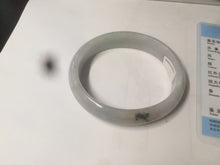 Load image into Gallery viewer, 52mm Certified 100% natural Type A light green/purple oval jadeite jade bangle N109-2828