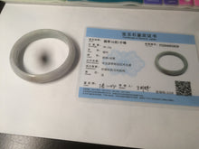 Load image into Gallery viewer, 52mm Certified 100% natural Type A light green/purple oval jadeite jade bangle N109-2828