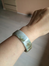 Load image into Gallery viewer, 52mm certified Type A 100% Natural sugar brown/red/green/white oil painting style square Jadeite Jade bangle D3-2745