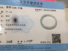 Load image into Gallery viewer, 50.8mm certified Type A 100% Natural light green Jadeite Jade bangle M38-5950