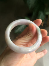 Load image into Gallery viewer, 52mm Certified Type A 100% Natural sunny green/purple/yellow Jadeite Jade bangle L115-5682