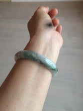 Load image into Gallery viewer, 54.5mm certified Type A 100% Natural green/purple/yellow (FU LU Shou)  jadeite jade bangle AB71-9798