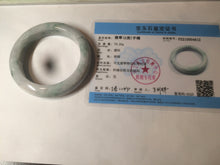 Load image into Gallery viewer, 56.5mm certified Type A 100% Natural green/white chubby Jadeite Jade bangle AF1-4612