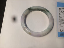 Load image into Gallery viewer, 54.5mm certified Type A 100% Natural green/purple/yellow (FU LU Shou)  jadeite jade bangle AB71-9798