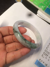 Load image into Gallery viewer, 54.5mm certified Type A 100% Natural green/purple/yellow (FU LU Shou)  jadeite jade bangle AB71-9798