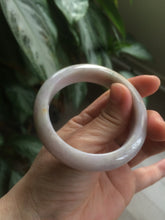 Load image into Gallery viewer, 52mm Certified Type A 100% Natural sunny green/purple/yellow Jadeite Jade bangle L115-5682