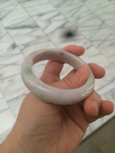 Load image into Gallery viewer, 52mm Certified Type A 100% Natural sunny green/purple/yellow Jadeite Jade bangle L115-5682