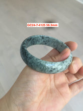 Load image into Gallery viewer, 52-60mm certified Type A 100% Natural green gray black Jadeite Jade bangle GC24 (add on item)