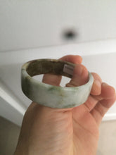 Load image into Gallery viewer, 52mm certified Type A 100% Natural sugar brown/red/green/white oil painting style square Jadeite Jade bangle D3-2745