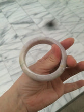 Load image into Gallery viewer, 52mm Certified Type A 100% Natural sunny green/purple/yellow Jadeite Jade bangle L115-5682