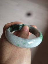 Load image into Gallery viewer, 53.5mm certified 100% natural Type A sunny green/dark green jadeite jade bangle Ak49-2724