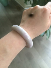 Load image into Gallery viewer, 52mm Certified Type A 100% Natural sunny green/purple/yellow Jadeite Jade bangle L115-5682