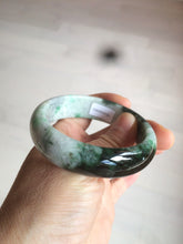 Load image into Gallery viewer, 53.5mm certified 100% natural Type A sunny green/dark green jadeite jade bangle Ak49-2724