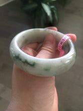 Load image into Gallery viewer, 56.3mm 100% natural Type A green/brown/purple chubby tire style jadeite jade bangle B62