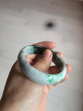 Load image into Gallery viewer, 53.5mm certified 100% natural Type A sunny green/dark green jadeite jade bangle Ak49-2724