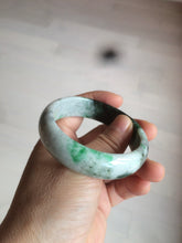 Load image into Gallery viewer, 53.5mm certified 100% natural Type A sunny green/dark green jadeite jade bangle Ak49-2724