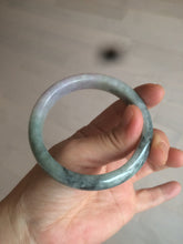 Load image into Gallery viewer, 56.2 mm Type A 100% Natural green/purple Jadeite Jade bangle C21-9809