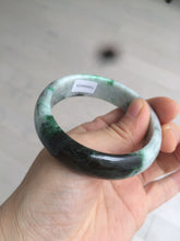 Load image into Gallery viewer, 53.5mm certified 100% natural Type A sunny green/dark green jadeite jade bangle Ak49-2724