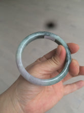 Load image into Gallery viewer, 56.2 mm Type A 100% Natural green/purple Jadeite Jade bangle C21-9809
