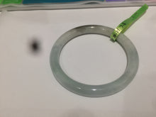 Load image into Gallery viewer, 55.8mm Certified Type A 100% Natural icy white/green round cut Jadeite Jade bangle E53-1281