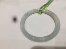 Load image into Gallery viewer, 55.8mm Certified Type A 100% Natural icy white/green round cut Jadeite Jade bangle E53-1281