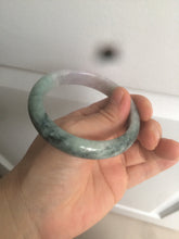 Load image into Gallery viewer, 56.2 mm Type A 100% Natural green/purple Jadeite Jade bangle C21-9809