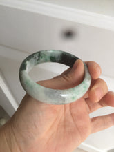Load image into Gallery viewer, 53.5mm certified 100% natural Type A sunny green/dark green jadeite jade bangle Ak49-2724
