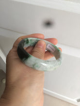 Load image into Gallery viewer, 53.5mm certified 100% natural Type A sunny green/dark green jadeite jade bangle Ak49-2724