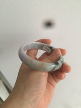 Load image into Gallery viewer, 58.6mm 100% natural type A certified light green/purple/red (FU LU SHOU, 福禄寿) jadeite jade bangle AQ3-0726