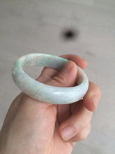 Load image into Gallery viewer, 48mm Type A 100% Natural sunny green/purple/yellow ovalJadeite Jade bangle X105-9226