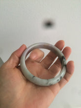 Load image into Gallery viewer, 58.6mm 100% natural type A certified light green/purple/red (FU LU SHOU, 福禄寿) jadeite jade bangle AQ3-0726