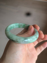 Load image into Gallery viewer, 52.8mm Certified Type A 100% Natural sunny green/purple/gray/black Jadeite Jade bangle C18-9769