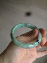 Load image into Gallery viewer, 52.8mm Certified Type A 100% Natural sunny green/purple/gray/black Jadeite Jade bangle C18-9769