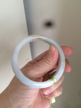 Load image into Gallery viewer, 53.7mm certificated Type A 100% Natural light blue/green/yellow/purple Jadeite Jade bangle AK34-7263