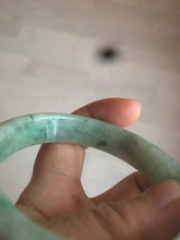 Load image into Gallery viewer, 52.8mm Certified Type A 100% Natural sunny green/purple/gray/black Jadeite Jade bangle C18-9769