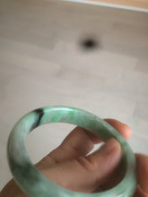 Load image into Gallery viewer, 52.8mm Certified Type A 100% Natural sunny green/purple/gray/black Jadeite Jade bangle C18-9769