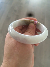 Load image into Gallery viewer, 51.3mm Certified Type A 100% Natural light green/purple/brown Jadeite Jade bangle B64-8418