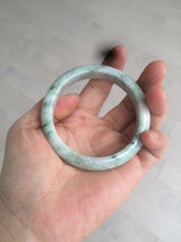 Load image into Gallery viewer, 55mm Certified type A 100% Natural green/white (windflowers, 小碎花) Jadeite Jade bangle AM69-9159