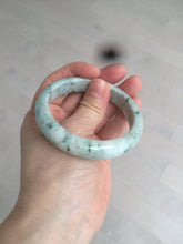 Load image into Gallery viewer, 55mm Certified type A 100% Natural green/white (windflowers, 小碎花) Jadeite Jade bangle AM69-9159