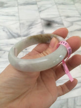 Load image into Gallery viewer, 51.3mm Certified Type A 100% Natural light green/purple/brown Jadeite Jade bangle B64-8418