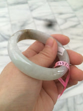 Load image into Gallery viewer, 51.3mm Certified Type A 100% Natural light green/purple/brown Jadeite Jade bangle B64-8418