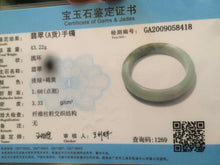 Load image into Gallery viewer, 51.3mm Certified Type A 100% Natural light green/purple/brown Jadeite Jade bangle B64-8418