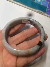 Load image into Gallery viewer, 58.6mm 100% natural type A certified light green/purple/red (FU LU SHOU, 福禄寿) jadeite jade bangle AQ3-0726
