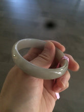 Load image into Gallery viewer, 50.5mm Certified Type A 100% Natural icy gary/green/brown oval Jadeite Jade bangle Z57-5353