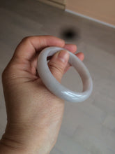 Load image into Gallery viewer, 50mm certificated Type A 100% Natural light green/white/purple Jadeite Jade bangle AM67