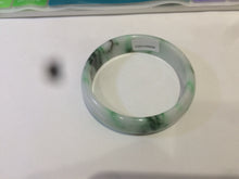 Load image into Gallery viewer, 46-48mm certified Type A 100% Natural sunny green/white kids Jadeite Jade bangle Group W69-0096