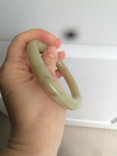 Load image into Gallery viewer, 59mm 100% Natural yellow/brown round cut nephrite Jade bangle HF5